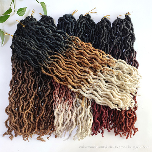 synthetic nu locs hair crochet hair extension Ombre jumbo wavy faux Gypsy locs  For Black Women